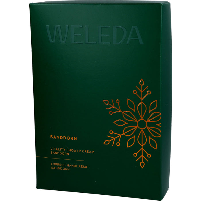 WELEDA Geschenkset Sanddorn mit Vitality Shower Cream Sanddorn und Express Handcreme Sanddorn, 250 ml Creme