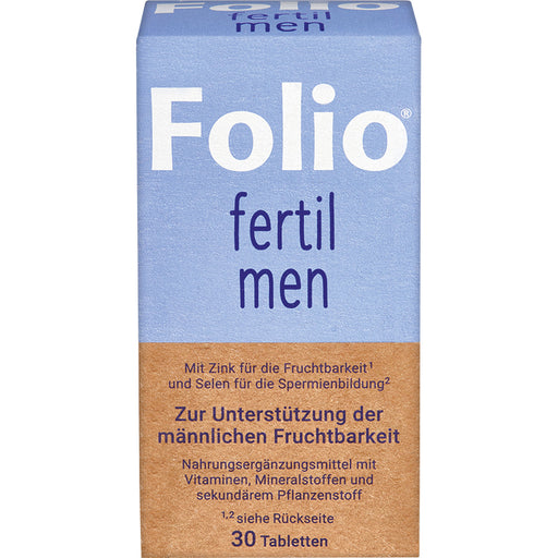 Folio fertil men Tabletten zur Unterstützung der männlichen Fruchtbarkeit, 30 St. Tabletten