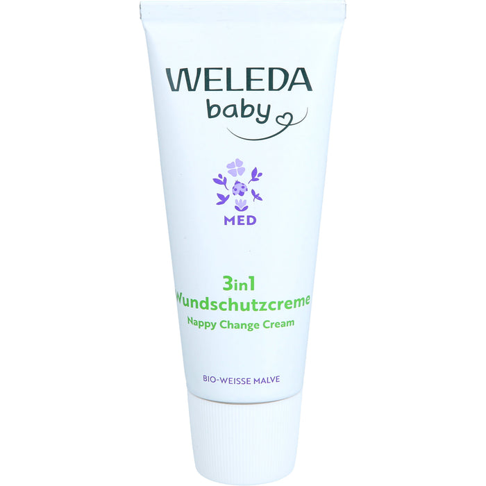 WELEDA	Baby Med 3in1 Wundschutzcreme weiße Malve für hochsensible und sehr trockene Haut, 50 ml Creme