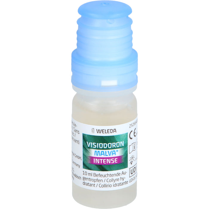 WELEDA Visiodoron Malva Intense befeuchtende Augentropfen bei trockenen Augen, 10 ml Lösung