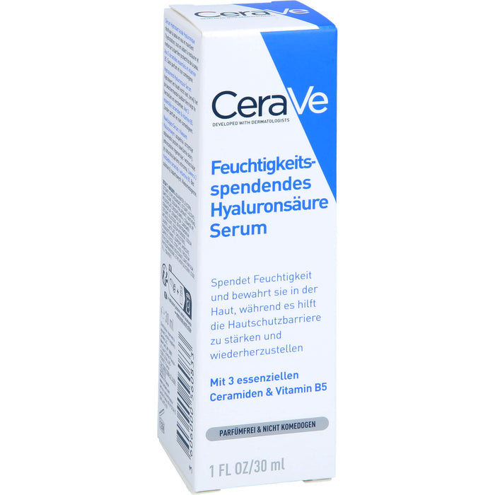CeraVe feuchtigkeitsspendendes Hyaluronsäure Serum für trockene bis normale Haut, 30 ml Lösung