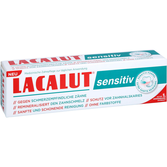 Lacalut sensitiv Zahncreme für schmerzempfindliche Zähne, 75 ml Zahncreme
