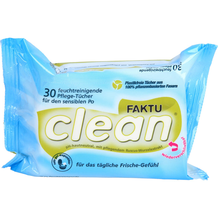 FAKTUclean feuchtreinigende Pflege-Tücher für den sensiblen Po, 30 St. Tücher