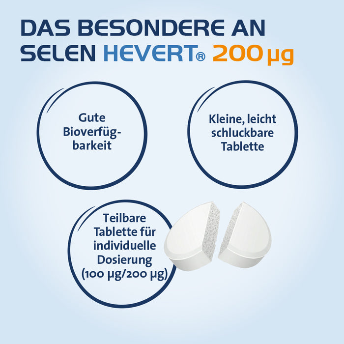 Selen Hevert 200 µg Tabletten, 200 St. Tabletten