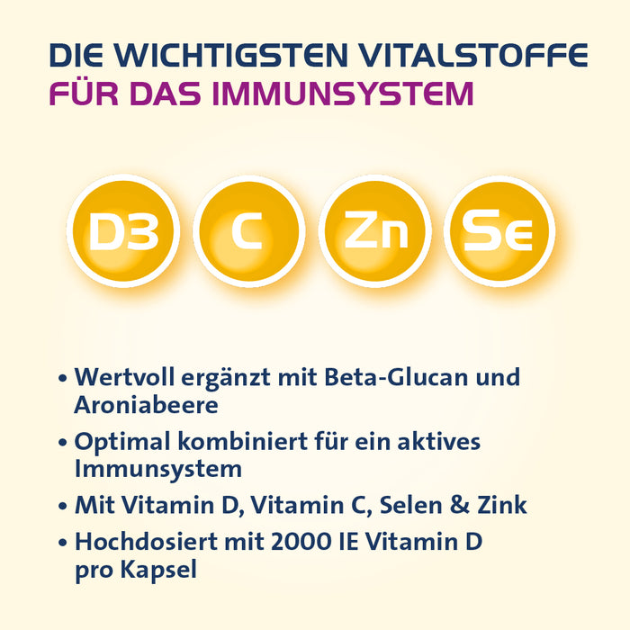 Vitamin D3 Hevert 2000 IE Immun Aktiv, 60 St. Kapseln