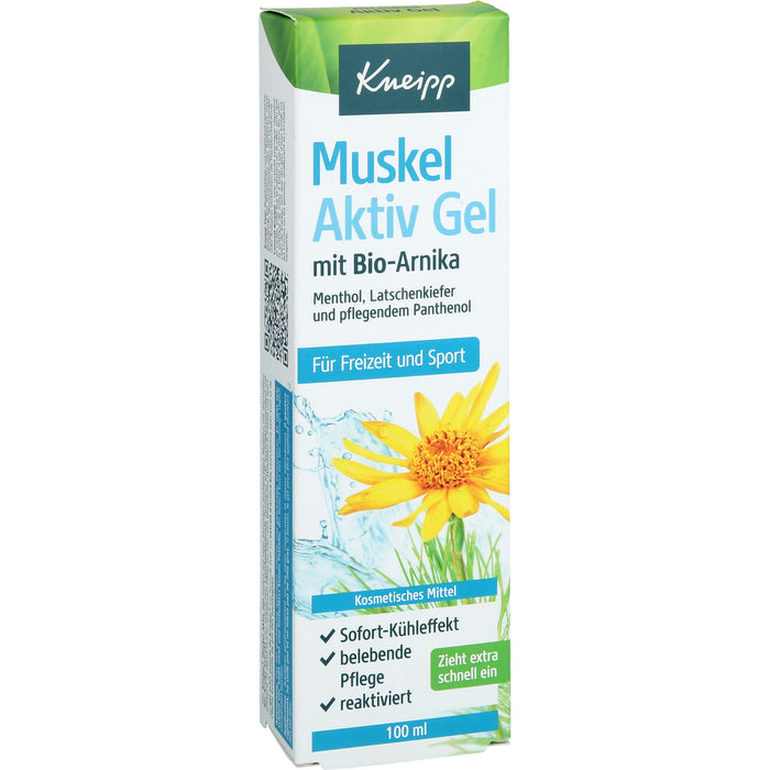 Kneipp Muskel Aktiv Gel mit Bio-Arnika, Menthol & Latschenkiefer, 100 ml Lösung