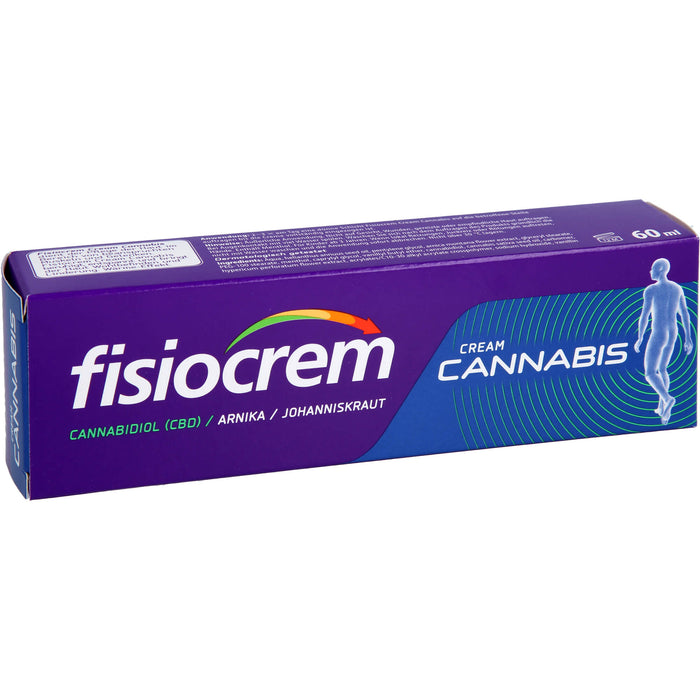 Fisiocrem Cream Cannabis beruhigt, entspannt und bringt der Haut Wohlbefinden und Linderung, 60 ml Creme