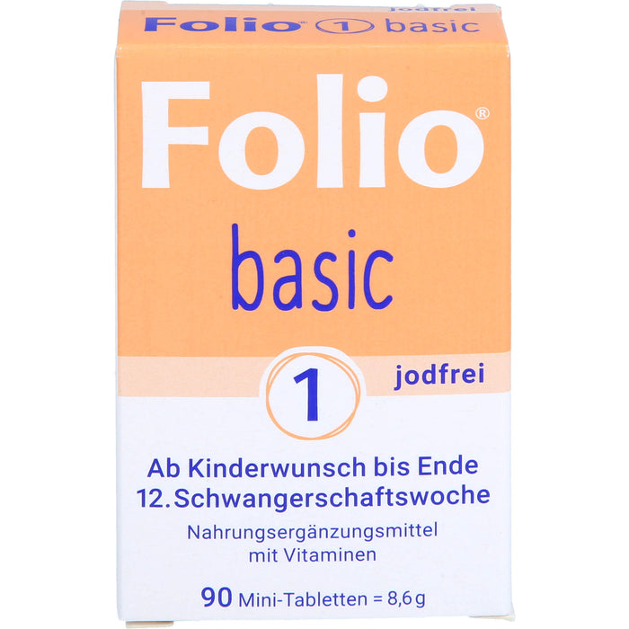 Folio 1 Basic jodfrei ab Kinderwunsch bis Ende 12.Woche, 90 St. Tabletten