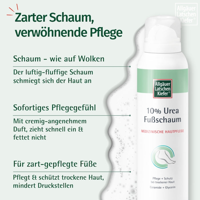 ALLGÄUER LATSCHENKIEFER 10% Urea Fußschaum, 150 ml Schaum
