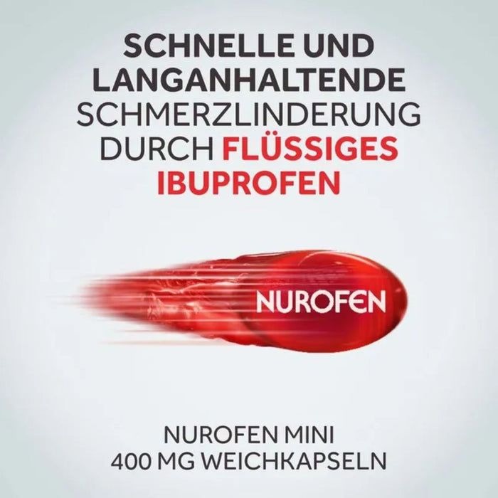 Nurofen Mini 400 mg Weichkapseln bei Schmerzen oder Fieber, 20 St. Kapseln