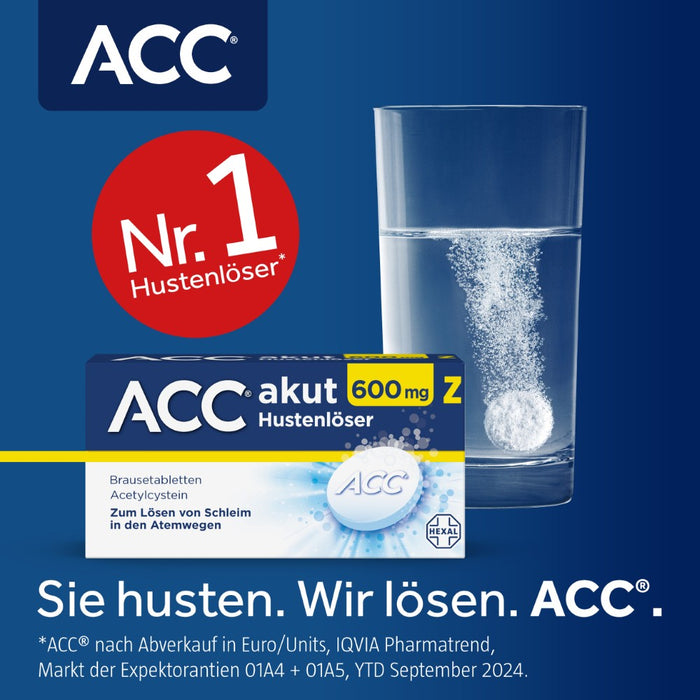 ACC akut 600 mg Z Hustenlöser Brausetabletten, 20 pcs. Tablets
