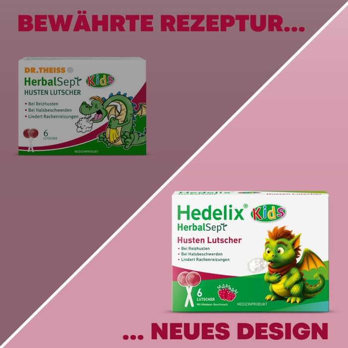 Hedelix HerbalSept Husten Lutscher Kids, 6 St. Lutscher