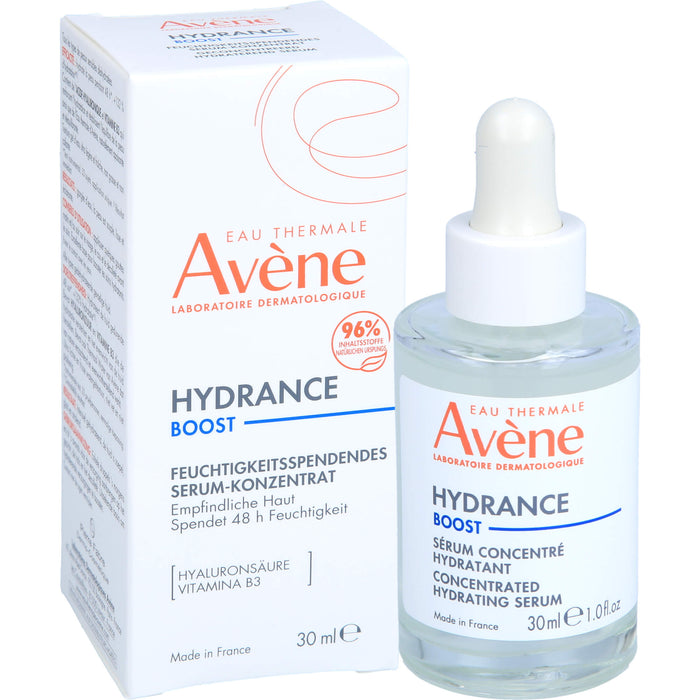 Avène Hydrance Boost feuchtigkeitsspendendes Serum für trockene Haut, 30 ml Lösung
