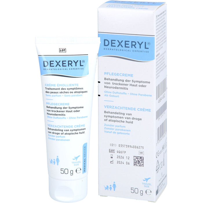 DEXERYL Pflegecreme bei trockener Haut und Neurodermitis, 50 g Creme