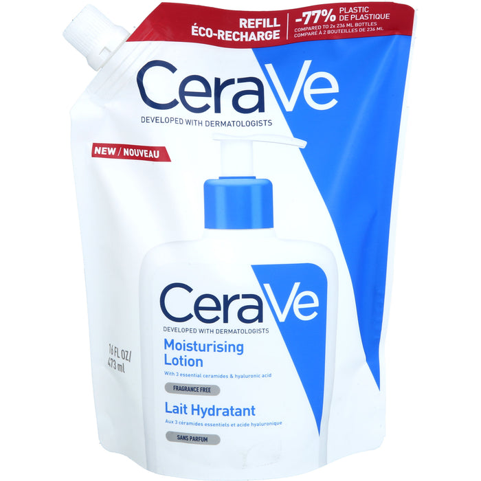 CeraVe Feuchtigkeitslotion für trockene bis sehr trockene Haut Nachfüllpack, 473 ml Lotion