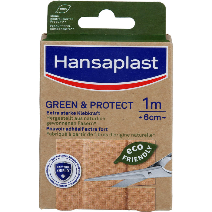Hansaplast Green & Protect Pflaster 1 m x 6 cm, 1 St. Pflaster