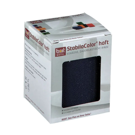 BORT StabiloColor haft kohäsive dauerelastische Binde 8 cm blau, 1 St. Binde