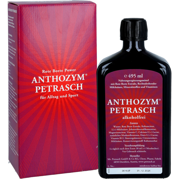 ANTHOZYM PETRASCH alkoholfrei Rote Beete Power Flüssigkeit, 500 ml Solution