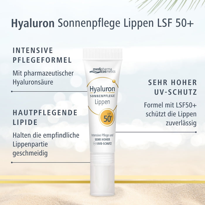 Hyaluron Sonnenpflege Lippen LSF 50+, 7 ml Creme