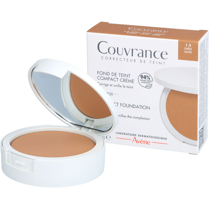 Avène Couvrance Kompakt Creme-Make-up Sand 1.2 mit LSF 30, 8.5 g Creme