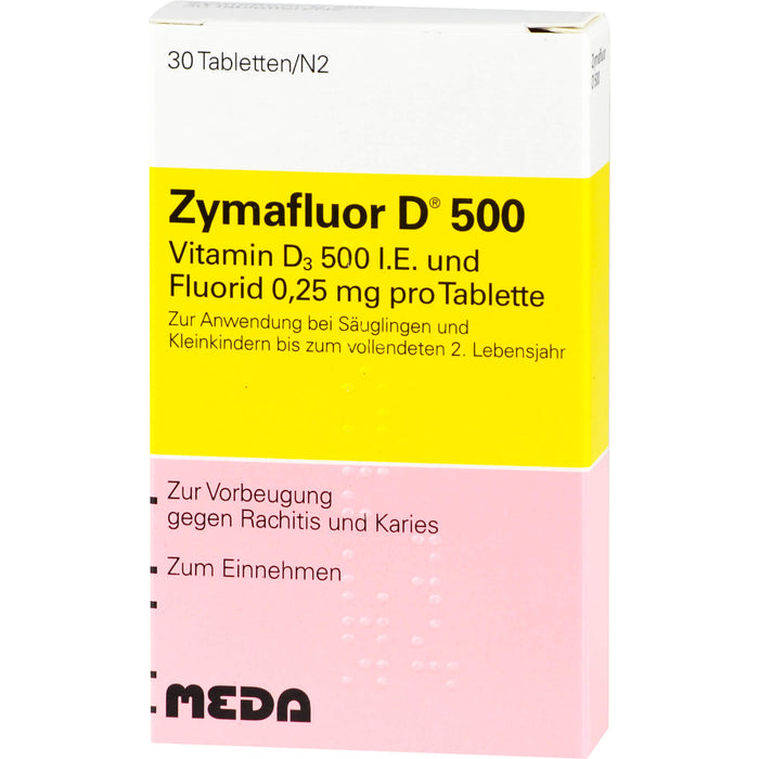 Zymafluor D 500 Tabletten zur Vorbeugung gegen Rachitis und Karies, 30 St. Tabletten