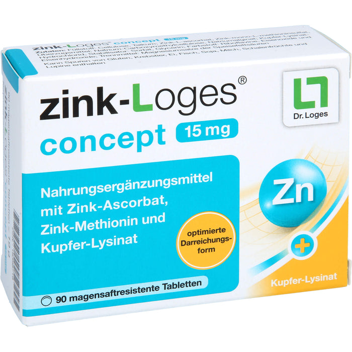 Zink-Loges concept 15 mg Tabletten, 90 St. Tabletten