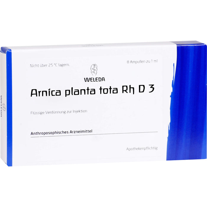 Arnica planta tota Rh D3 Weleda Amp., 8X1 ml AMP