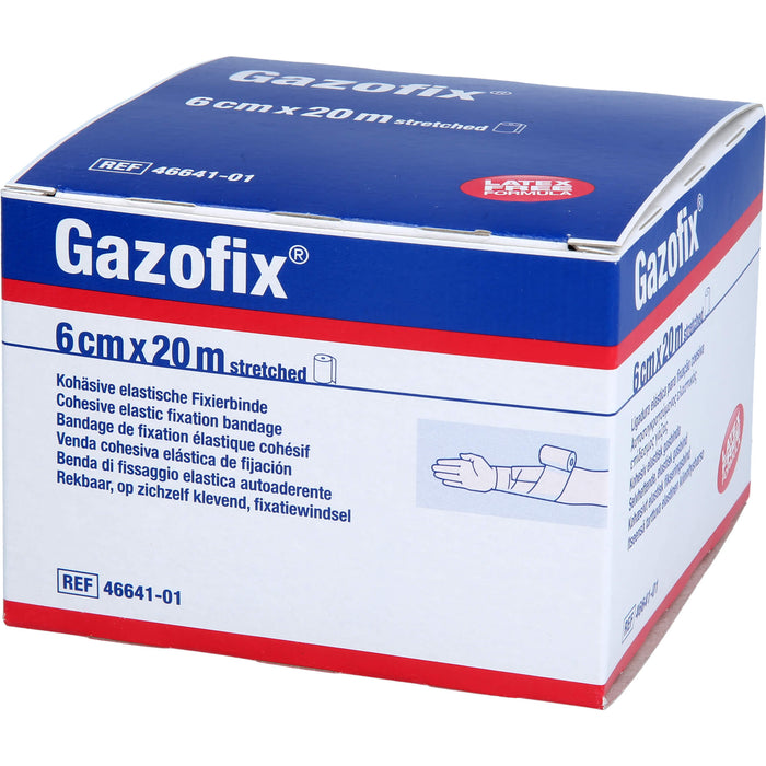 Gazofix kohäsive elastische Fixierbinde 20 m x 6 cm, 1 St. Binde