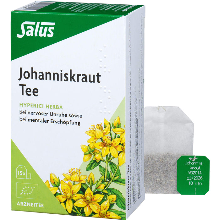 Salus Johanniskraut Tee bio bei nervöser Unruhe und Schlafstörungen, 15 St. Filterbeutel