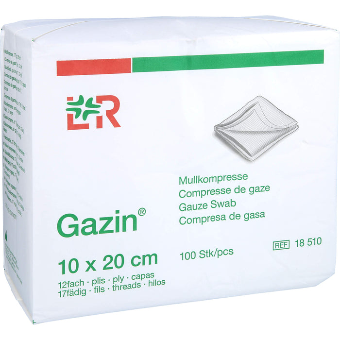 GAZIN Kompresse 10x20cm 12fach OP, 100 St KOM