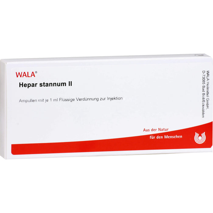 WALA Hepar/Stannum II flüssige Verdünnung, 10 St. Ampullen