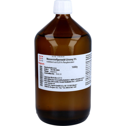 Wasserstoffperoxid Lösung 3% Fagron, 1000 ml, 1000 g LOE