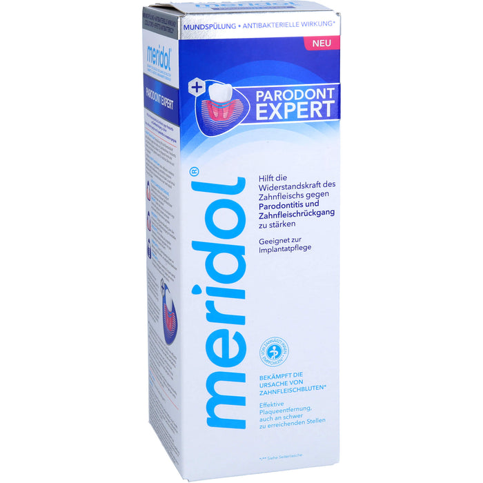 Meridol Parodont Expert Mundspülung bei Parodontitis und Zahnfleischrückgang, 400 ml Lösung