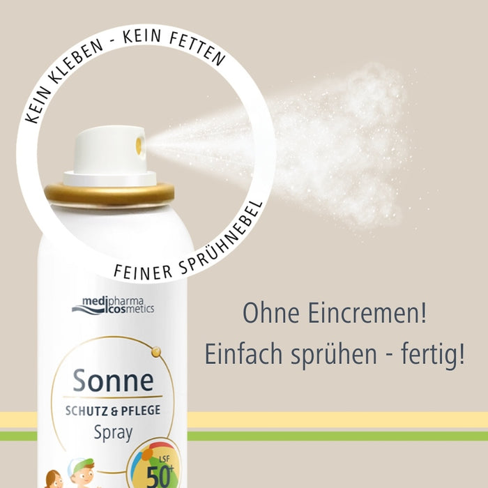 Medipharma Cosmetics Sonne Schutz & Pflege Kids wasserfestes Sonnenspray LSF 50+, 150 ml Lösung