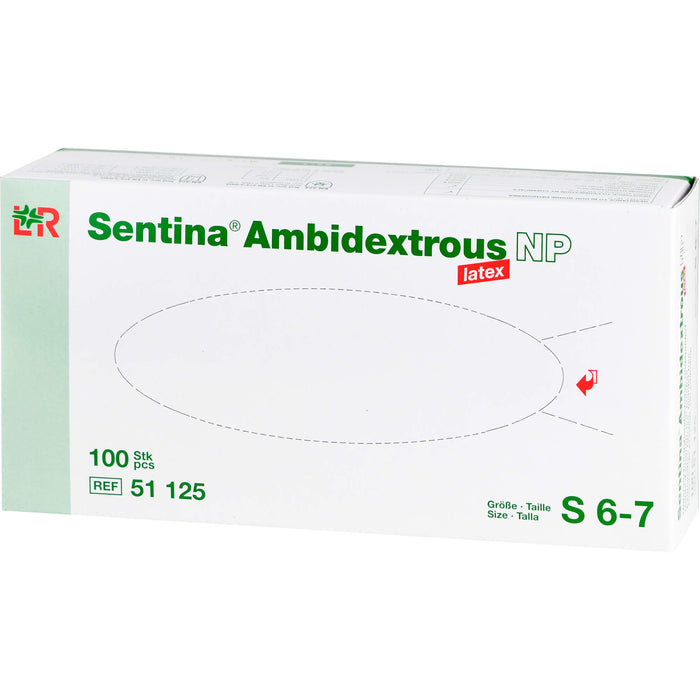 Sentina Ambidextrous Latex Untersuchungshandschuhe Gr. S unsteril, 100 St. Handschuhe