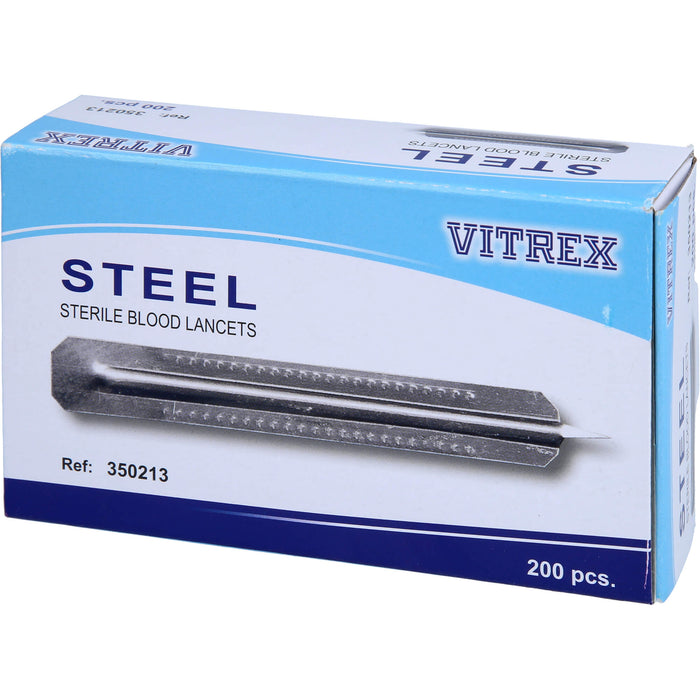 Vivomed Blutlanzetten metall einfach, 200 St. Packung