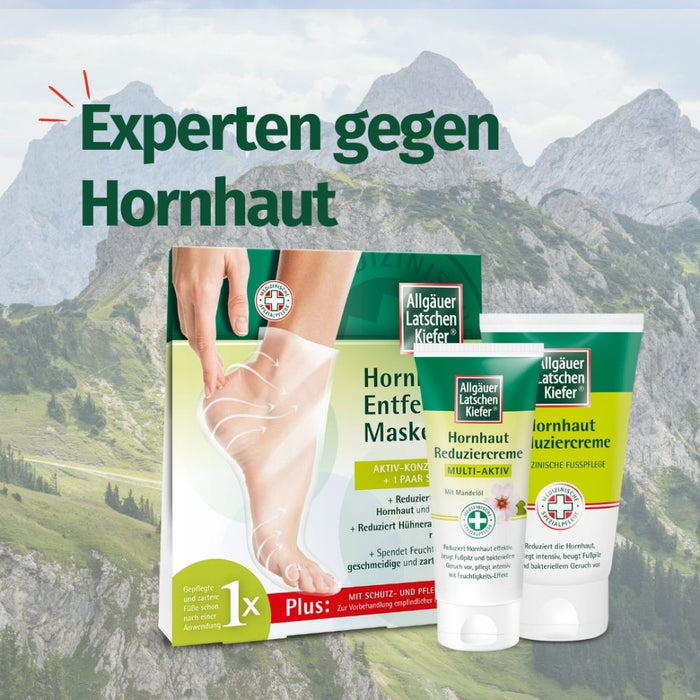 Allgäuer Latschenkiefer Hornhaut Entferner Maske Plus Aktiv-Konzentrat + 1 Paar Socken, 1 St. Kombipackung