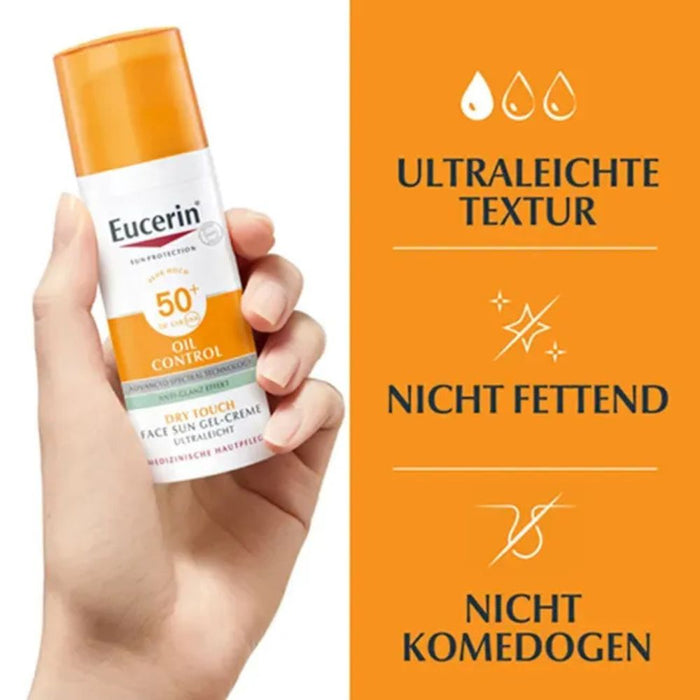 Eucerin Oil Control Face Sun Gel-Creme LSF 50+, 50 ml Creme