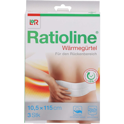 Ratioline Wärmegürtel Rückenbereich 10,5 x 115 cm, 3 St. Pflaster