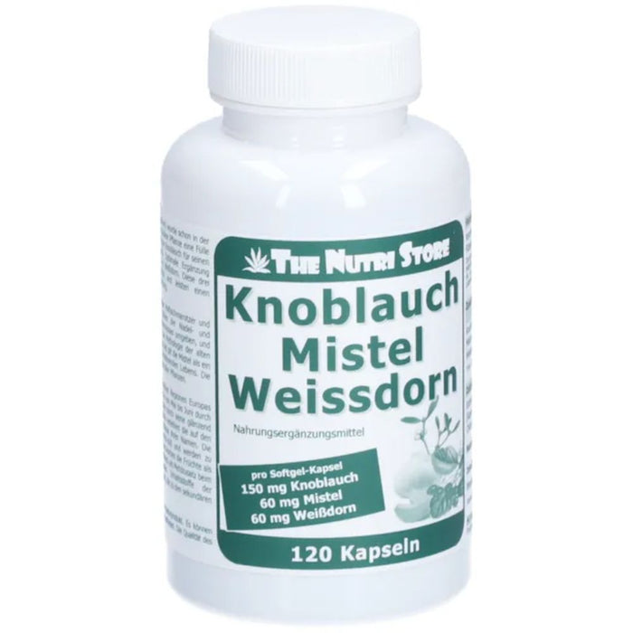 The Nutri Store Knoblauch Mistel Weissdorn Kapseln, 120 St. Kapseln