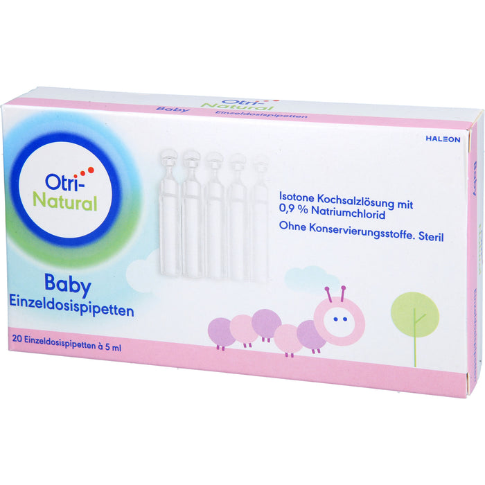 Otri-Natural Baby Einzeldosispipetten isotone Kochsalzlösung mit 0,9% Natriumchlorid, 20 St. Einzeldosispipetten