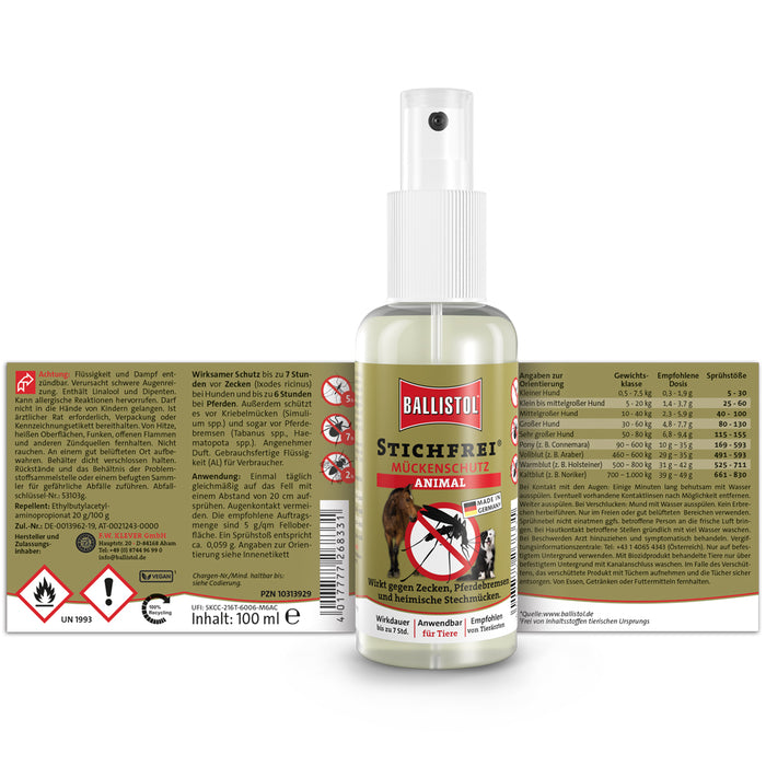 Stichfrei Animal Sprühflasche, 100 ml Lösung