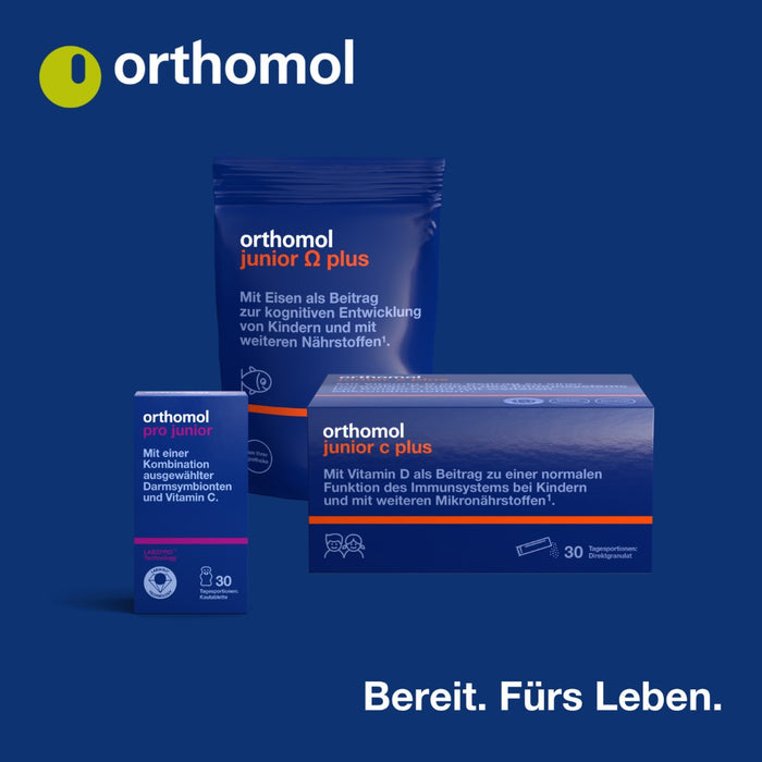 Orthomol Pro junior - enthält eine Kombination ausgewählter Darmsymbionten und Vitamin C - Kautabletten, 10 St. Tagesportionen