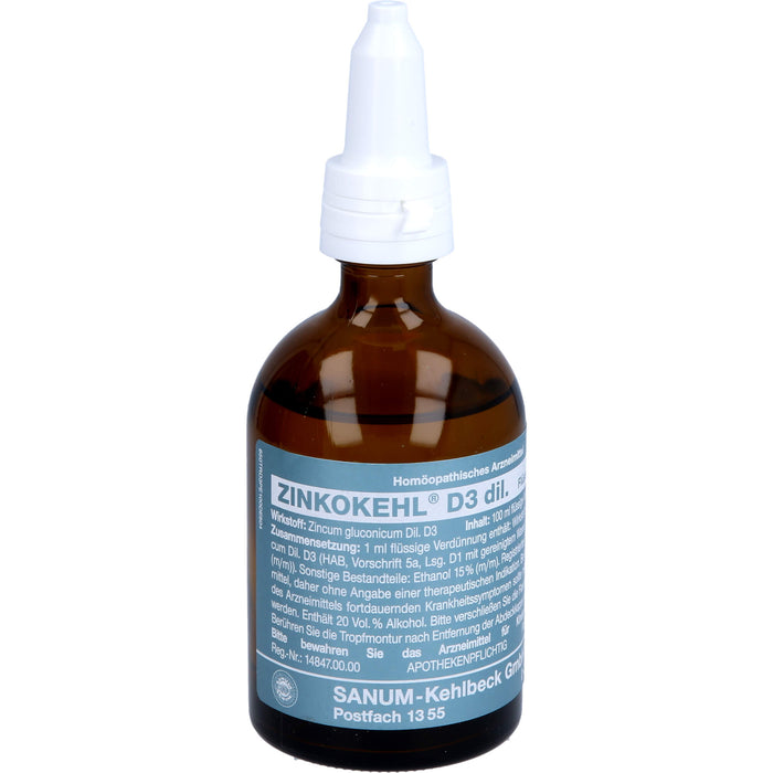 SANUM-KEHLBECK Zinkokehl D3 flüssige Verdünnung, 100 ml Lösung