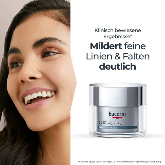 Eucerin Q10 Active Anti-Falten Nachtpflege Creme, 50 ml Creme
