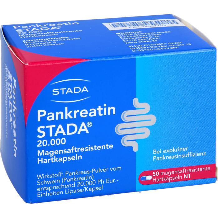 Pankreatin STADA 20.000, Magensaftresistente Hartkapseln, 50 St HKM