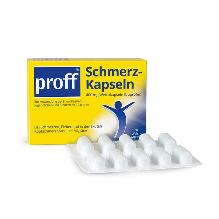 proff Schmerzkapseln 400 mg Weichkapseln bei leichten bis mäßig starken Schmerzen, 20 St. Kapseln