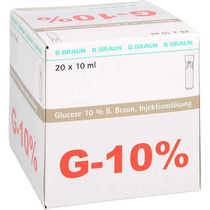 B. Braun Glucose 10 % Mini Plasco connect Injektionslösung, 20 St. Einzeldosisbehältnisse