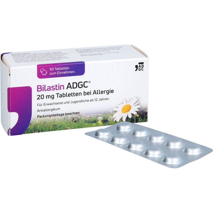 Bilastin ADGC 20 mg Tabletten bei Allergie, 50 St. Tabletten