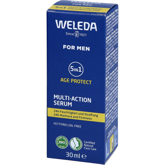 WELEDA For Men 5in1 Multi-Action Serum für 24h-Feuchtigkeit und straffe Haut, 30 ml Gel